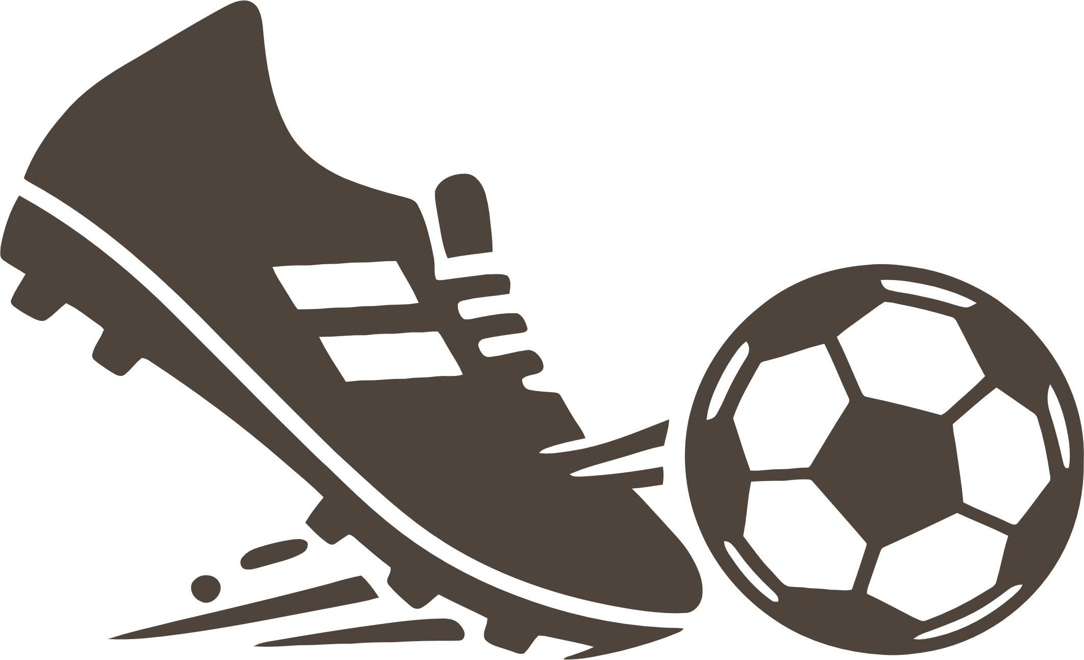 Bota y balón de fútbol